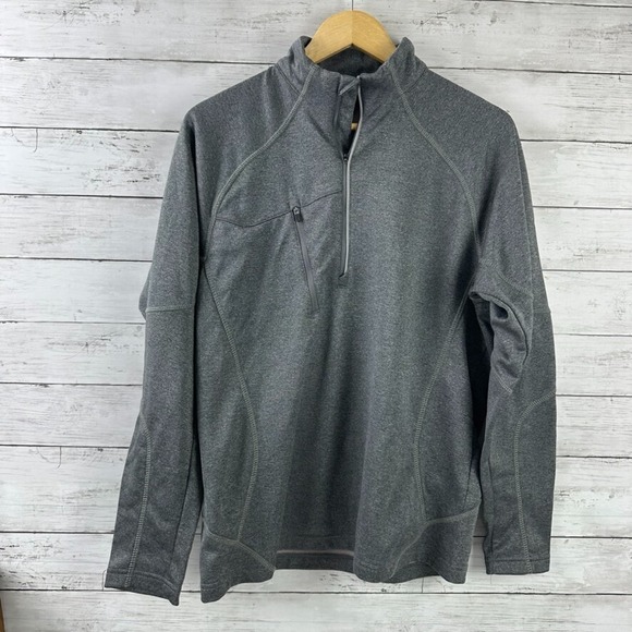 North End Mens 1/4 Zip Fleece Jacket Small Gray Logo Southpole Antarctica - Picture 1 of 9